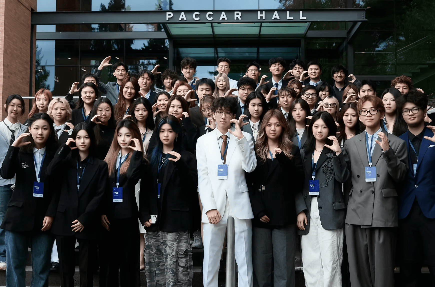 UW China Entrepreneur Network team outside Paccar Hall